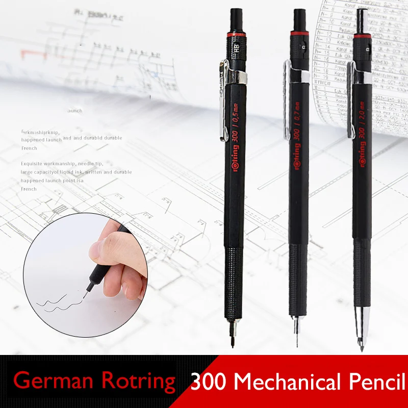 Оригинальный немецкий механический карандаш Rotring 300 0 5 мм/0 7 мм/2 мм для