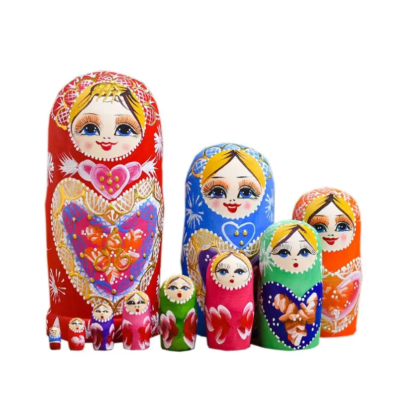 

Матрешка деревянная русская, 10 слоев/набор