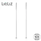 Женские серьги-подвески из серебра 925 пробы, с маленьким шариком