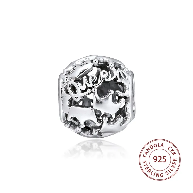 Подходит Пандора браслет Argent Шарм оригинальный 925 серебро королева и королевские