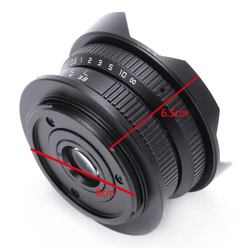 8 мм F3.8 ручной широкоугольный объектив рыбий глаз для Olympus Panasonic M43 MFT OMD EM5 |