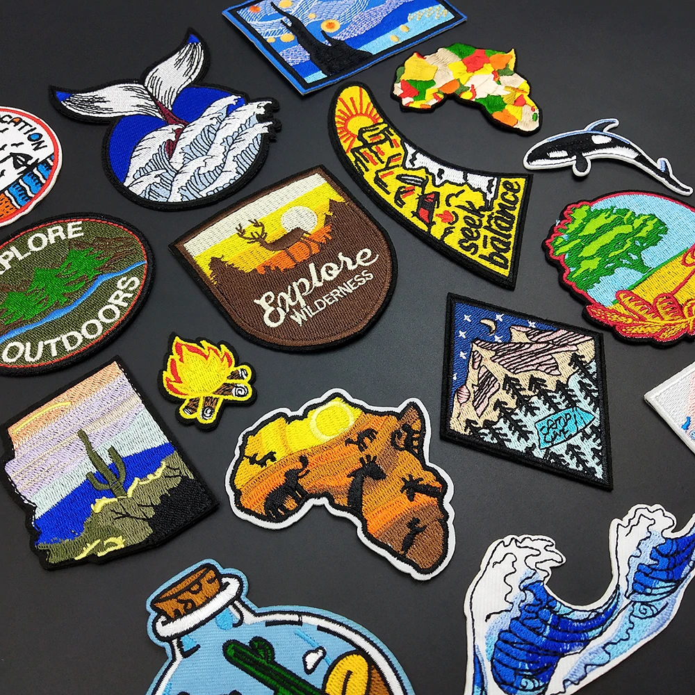 Модные нашивки с вышивкой наклейки для одежды нашивка утюгом сделай сам футболка