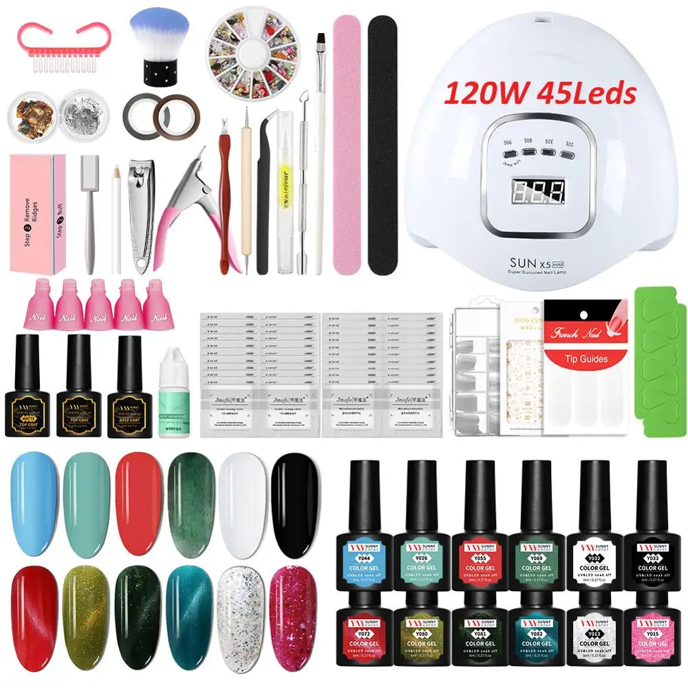 Набор для маникюра с УФ светодиодный лампой и гель лаком|Комплекты наборы| |