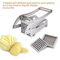 2 blades stainless steel french fry potato cutter slicer chipper for cucumber vegetables carrot