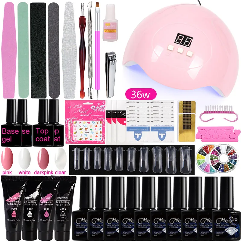 A5 акриловый набор для ногтей с УФ лампой светодиодный сушилка из полигеля быстро