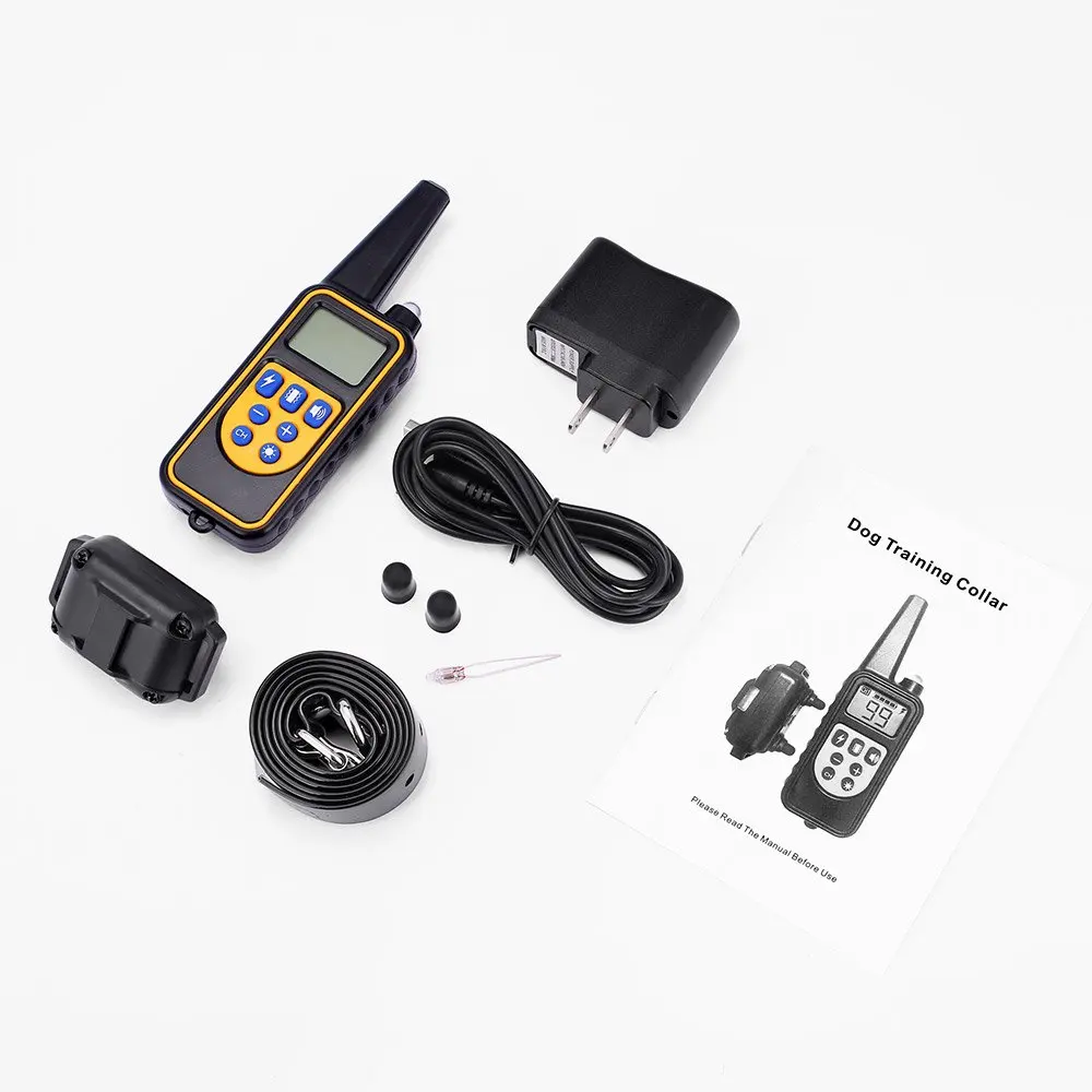 

Dog Training Collar Electric 800M Remote Control Pet Dog Collar with LCD Display IPx6 Waterproof Rechargeable Training Collar