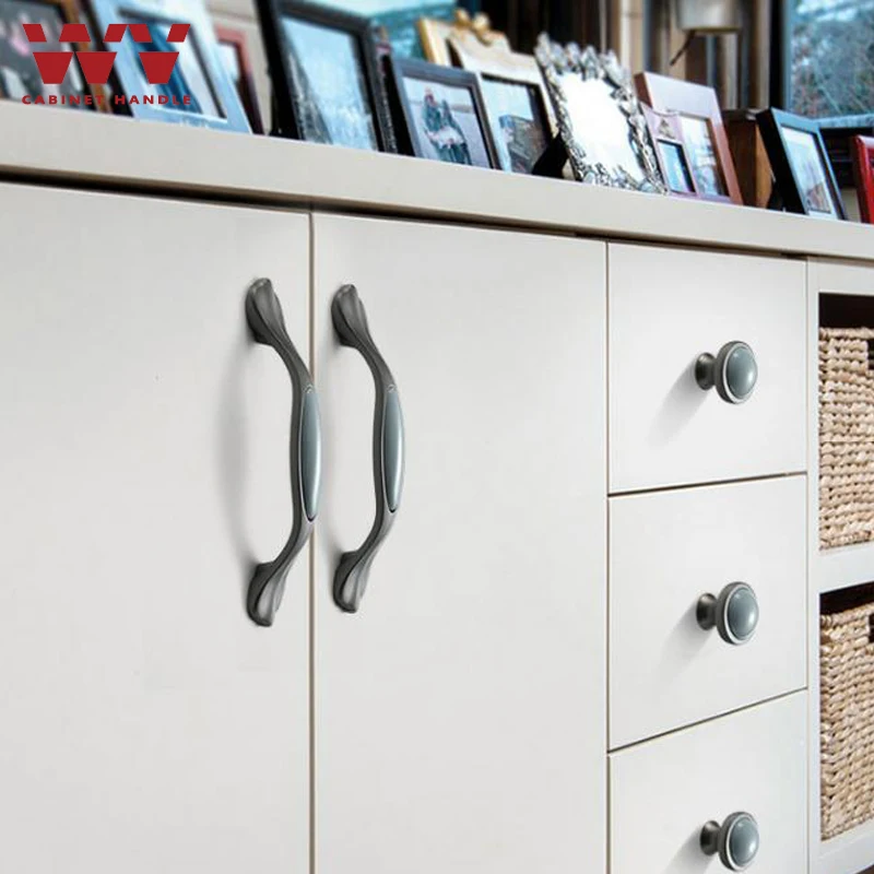 WV сине-серый Керамический кухонный шкаф мебель твердые ручки для шкафа дверные