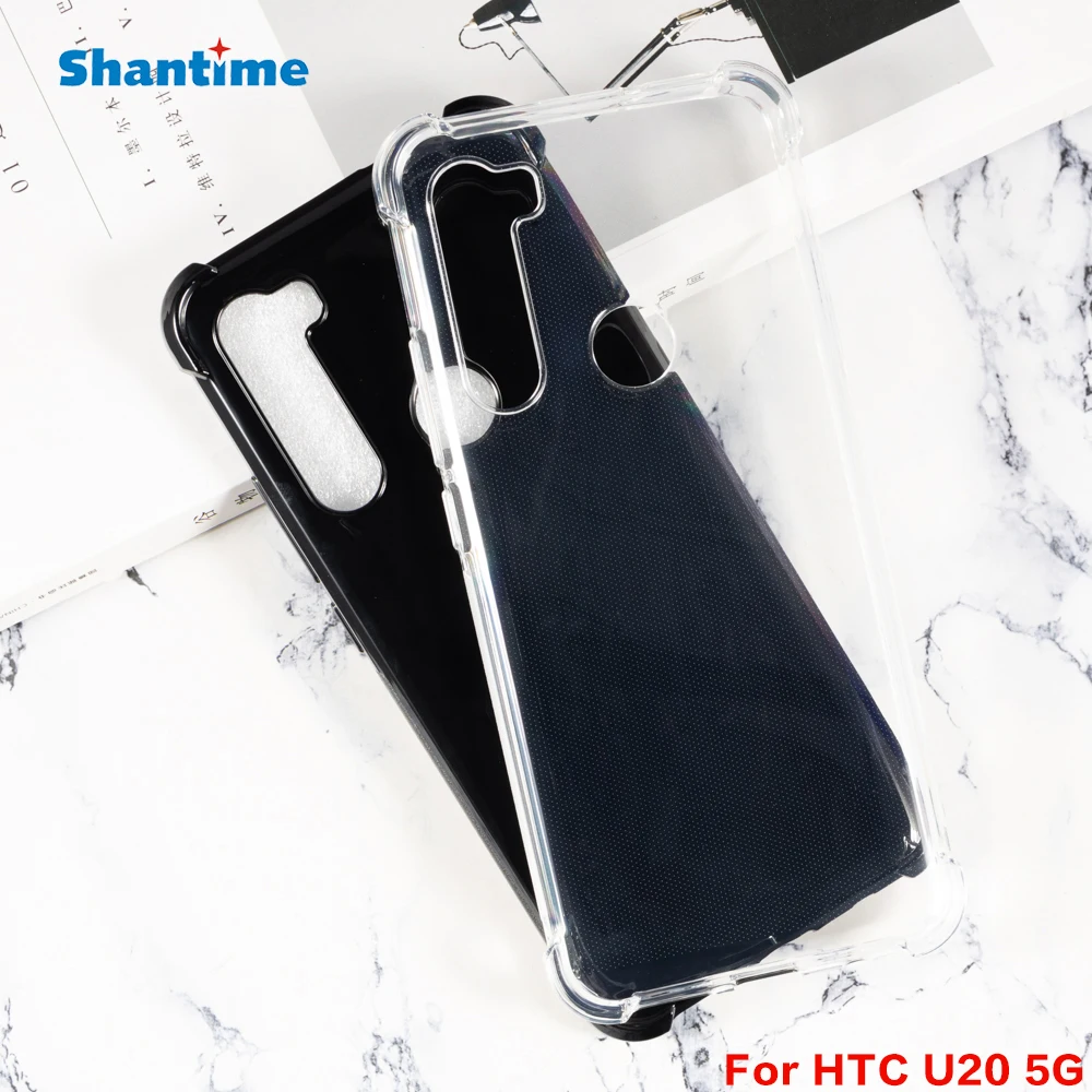 For HTC U20 Case Ultra Thin Crystal Clear Shock Absorption Technology Bumper Soft TPU Cover Case For HTC U20 5G