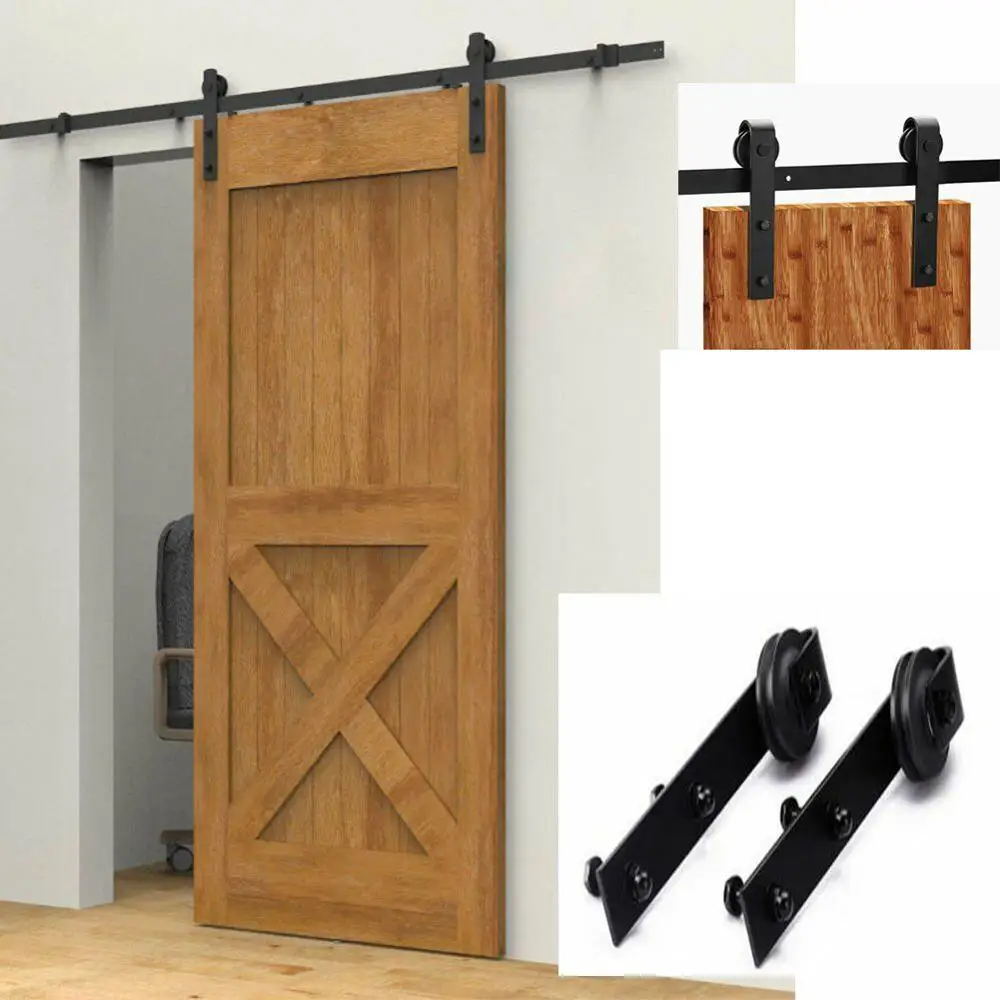 Одностворчатая раздвижная дверь рельсовый шкив строительный комплект верхняя