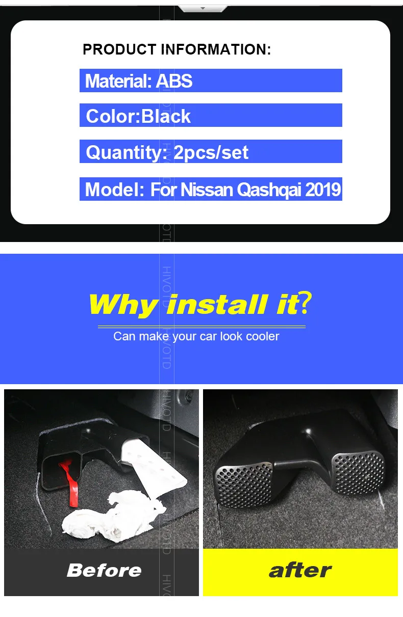 Hivotd для Nissan qashqai j11 Dualis, напольный кондиционер на заднее сиденье, Вентиляционная решетка, Защитные чехлы для интерьера,автотовары аксессуары для авто