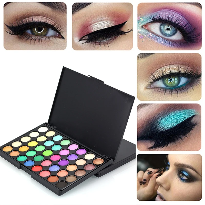 40 цветов матовые мерцающие тени для век палитра макияжа перламутровый жемчуг