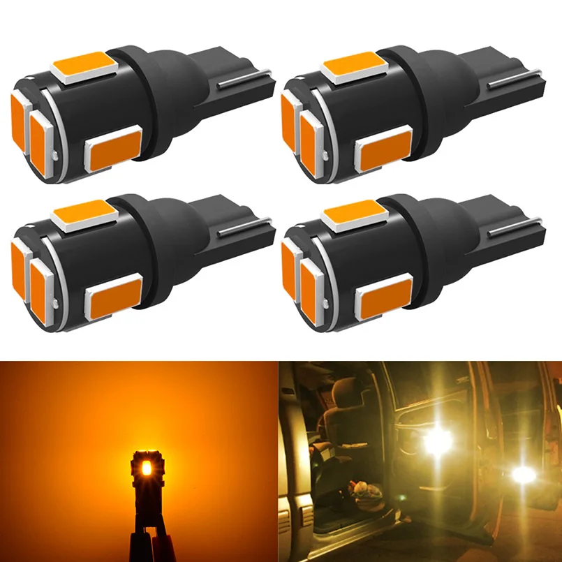 4 шт. T10 W5W светодиодный лампы 194 168 светодиодный автомобиль купол карту номерного знака светильник 5630Smd белый желтый красный 12V для Mazda 3 6 CX-5 323 5 CX5 2