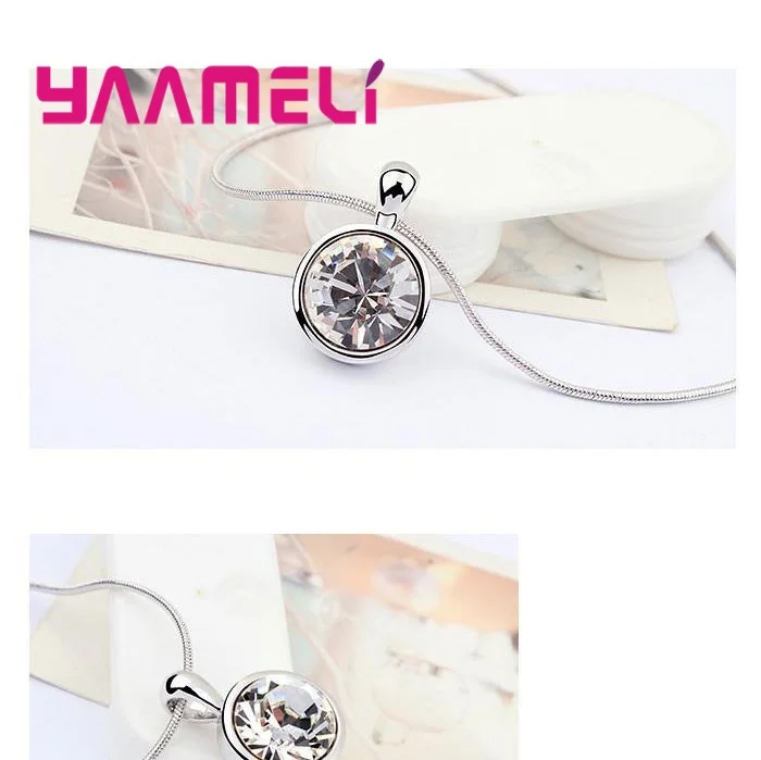 Новый Большой продвижение кулон ожерелье 925 стерлингового серебра ювелирные