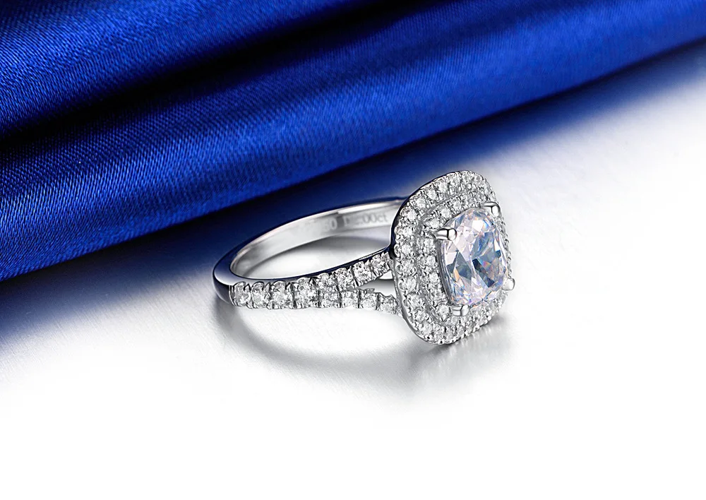 Женское Обручальное кольцо из серебра 925 пробы с искусственным камнем | Украшения