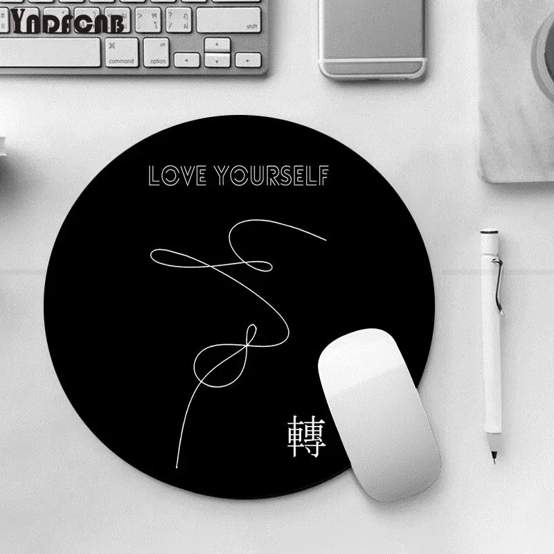 

YNDFCNB New Designs Love yourself Flower kpop Mousepads gamer gaming Mouse pads Anti-Slip Laptop PC Mice Pad Mat gaming Mousepad