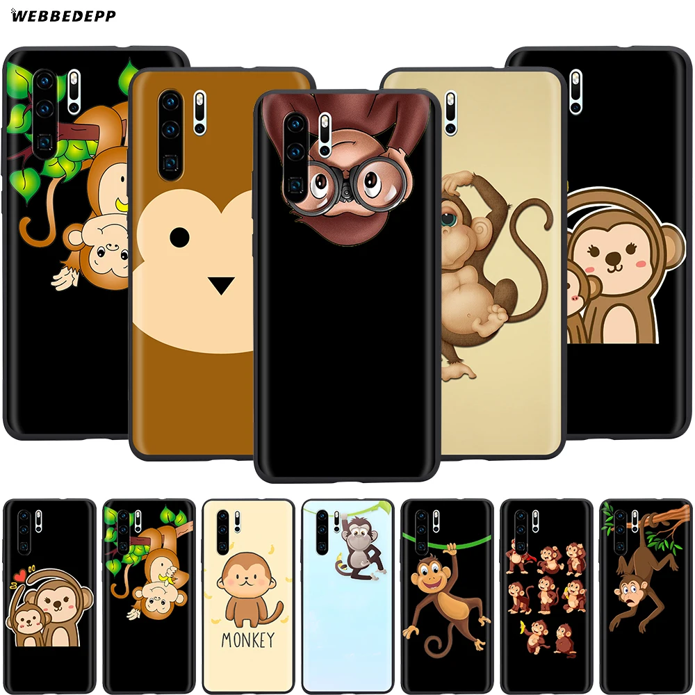 Webbedepp чехол с рисунком удивительной обезьяны для Huawei Honor 6A 7A 7C 7X 8 8X 8C 9 9X 10 20 Lite Pro Note