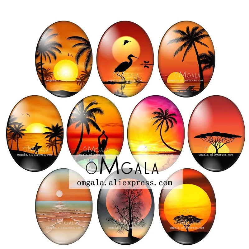 Художественные картины пляжные узоры заката восхода и солнца 13x1 8 мм/18x2 5 мм/30x40 мм