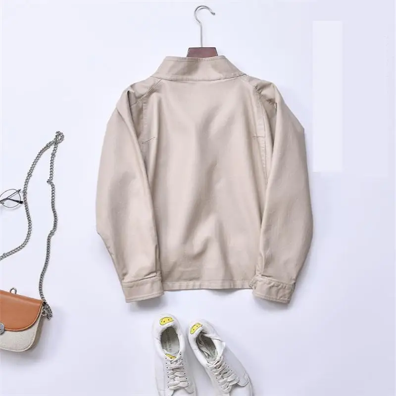 

Spring Lady Fashion Pu Biker Women Fall Coat Leather Jackets Turn Down Collar Zipper Casual Moto Jacket Veste