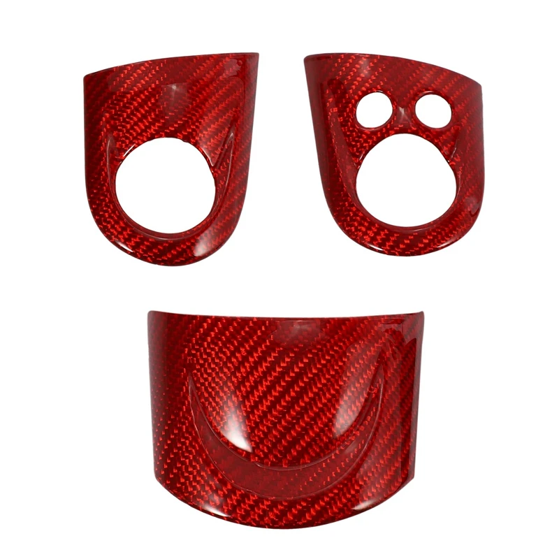 

Carbon Fiber Interior Trim Car Steering Wheel Button Cover Sticker for Mini Cooper R55 R56 R57 Accessories