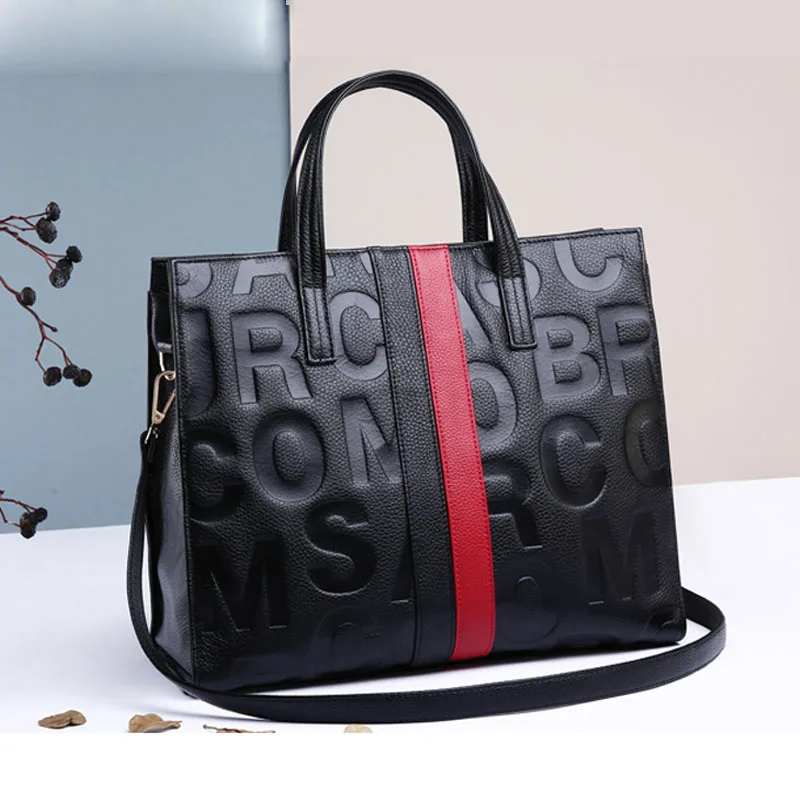 

Bags For women 2021 New Luxury Handbags Cowhide Leather Women's bag Fashion Tote Bag sac de luxe femme Famous Brand Female Bag