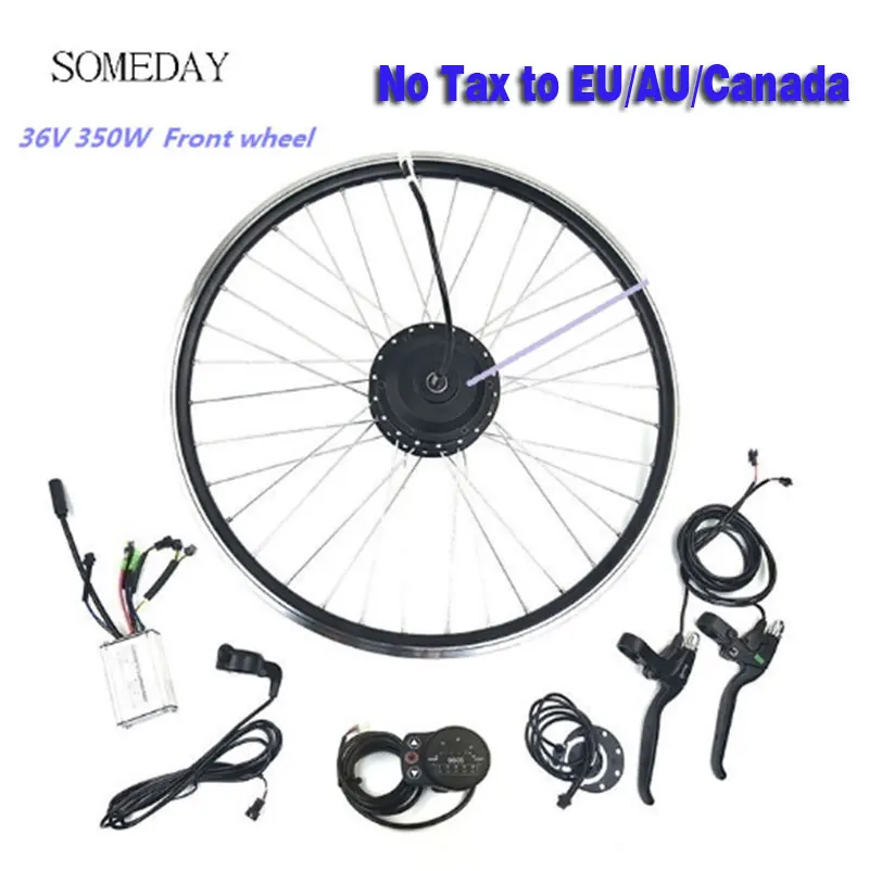 

SOMEDAY 36V350W Ebike/Electric Bicycle Conversion Kit Front Hub Motor Wheel 16/24/26/27.5/ 28/29 Inch 700c LED900S Display