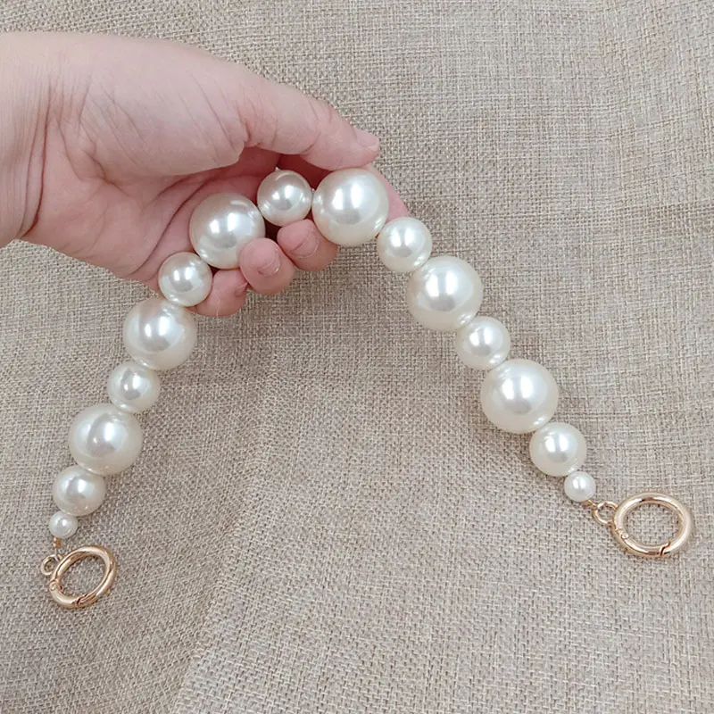 

Sweet Portable Imitate Pearl Bag Belt Obag Handles Chain Women Handbag Purse Bag Strap Replacement Short Bag Accessories Parts