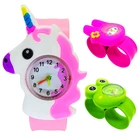 Часы Детские Мультяшные в виде единорога, милый кролик, силиконовый ремешок, пони, Детские повседневные креативные кварцевые наручные часы