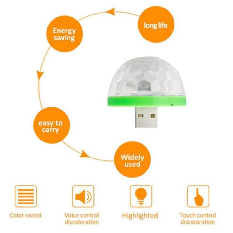 Светодиодсветильник мини лампа RGB для дискотеки 5 В USB|Эффект освещения сцены| |