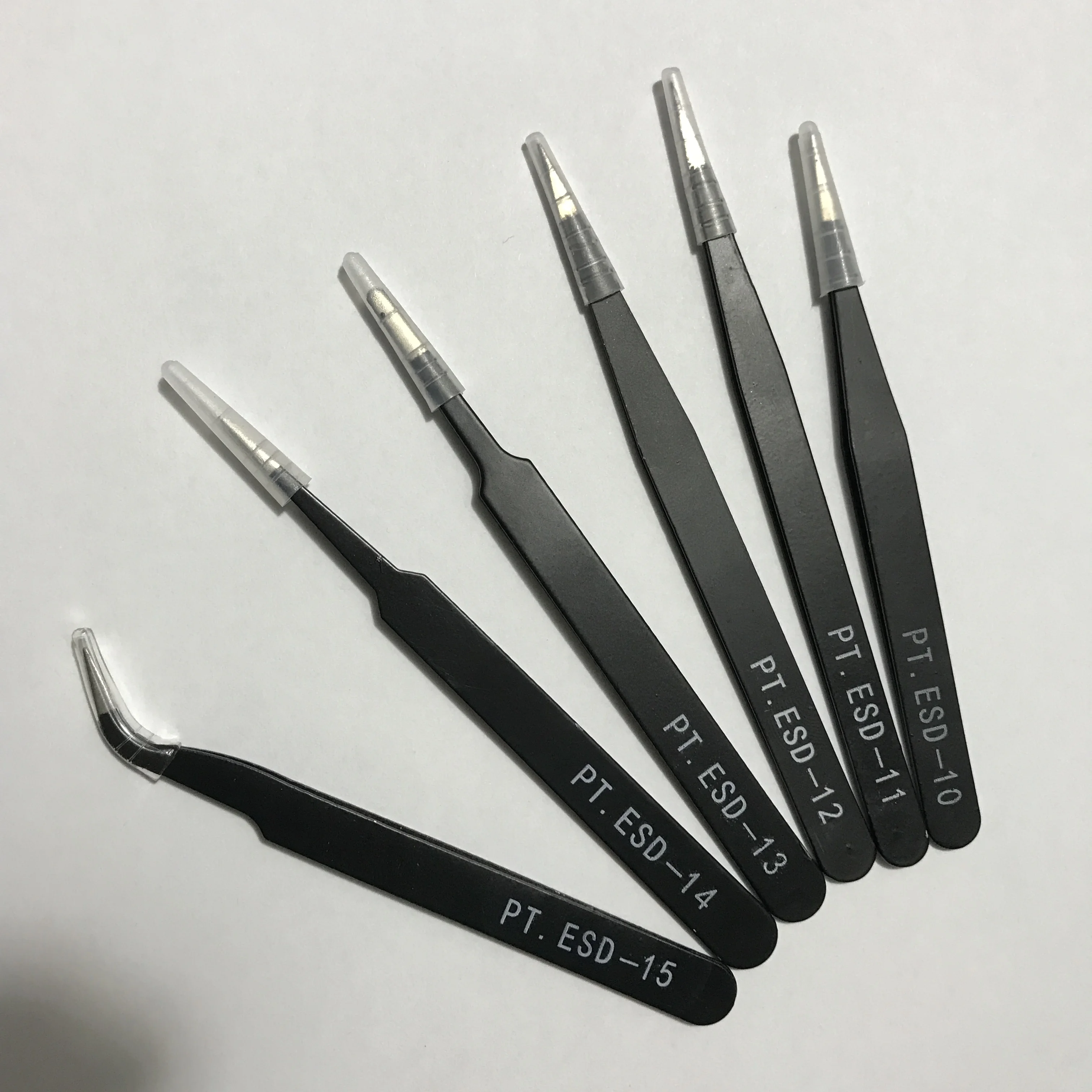 Набор антистатических щипцов из нержавеющей стали 6 шт. высокоточный изогнутый