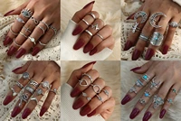 30 styles 2022 trend bohemia midi phalanx womens ring crystal opal elk rings with black stone knuckles aesthetic jewelry
