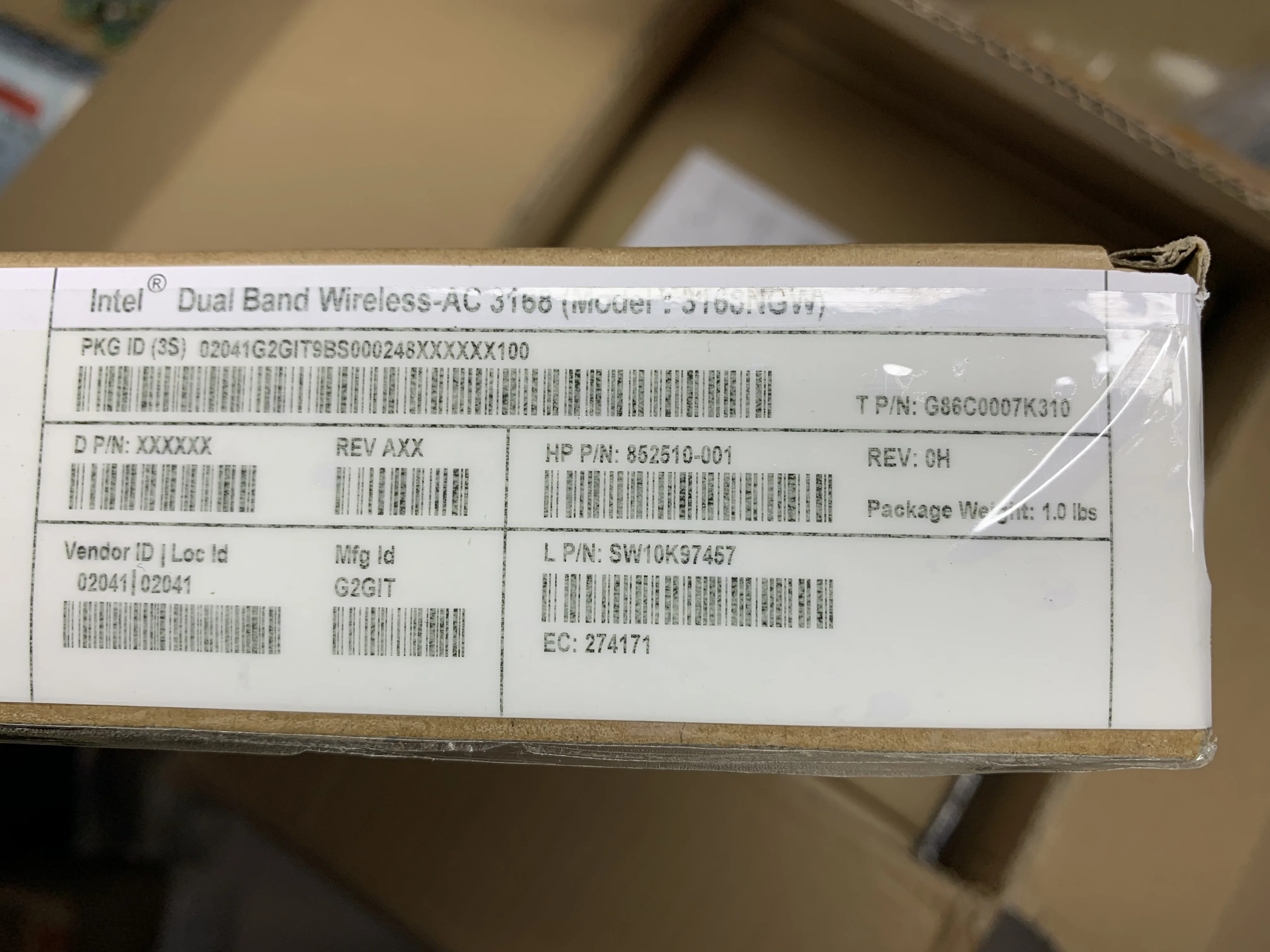 Intel двухдиапазонный беспроводной-AC 3168NGFF 433 Мбит/с WiFi + Bluetooth 4 2 802.11ac карта |