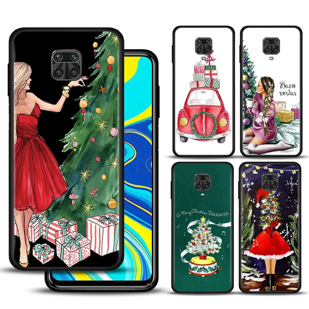 

Material Smartphone Case For Xiaomi Redmi Note 9 8 10 Pro Max Lite 9S 8T 7 9C 9A 9T 8A 7A Cover Christmas Baby Mom Girl Queen