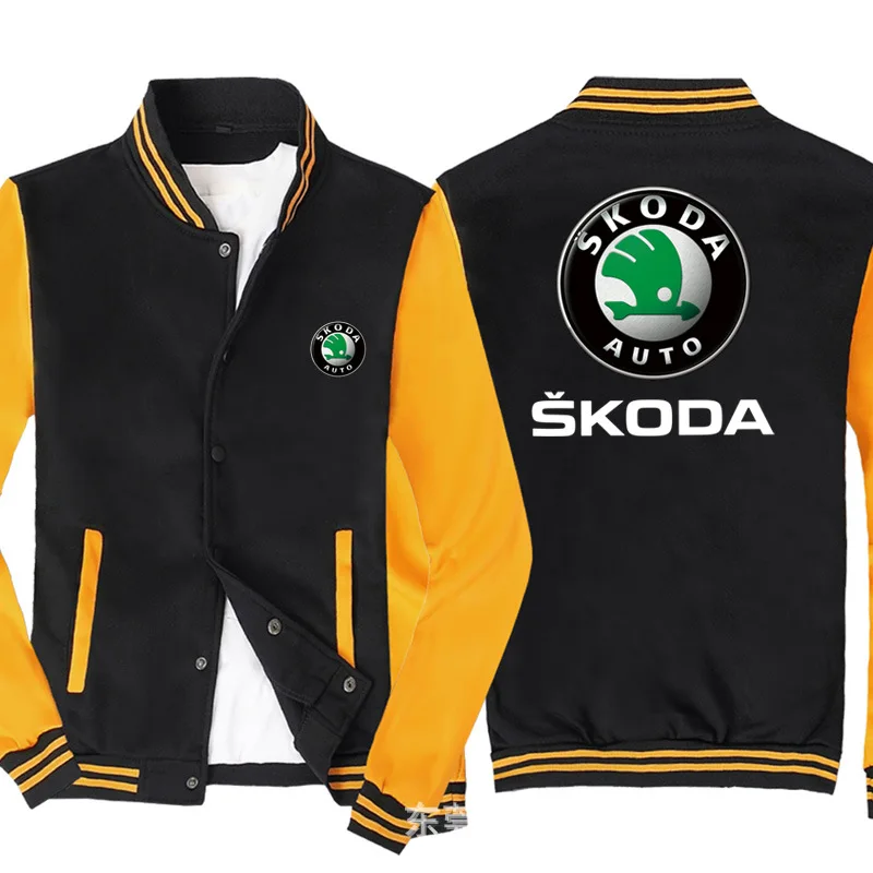 

NEW Sweatshirt for SKOKDA Men Slim Fit Jacket Men Hip Hop Harajuku Unisex Baseball Jacket uniform