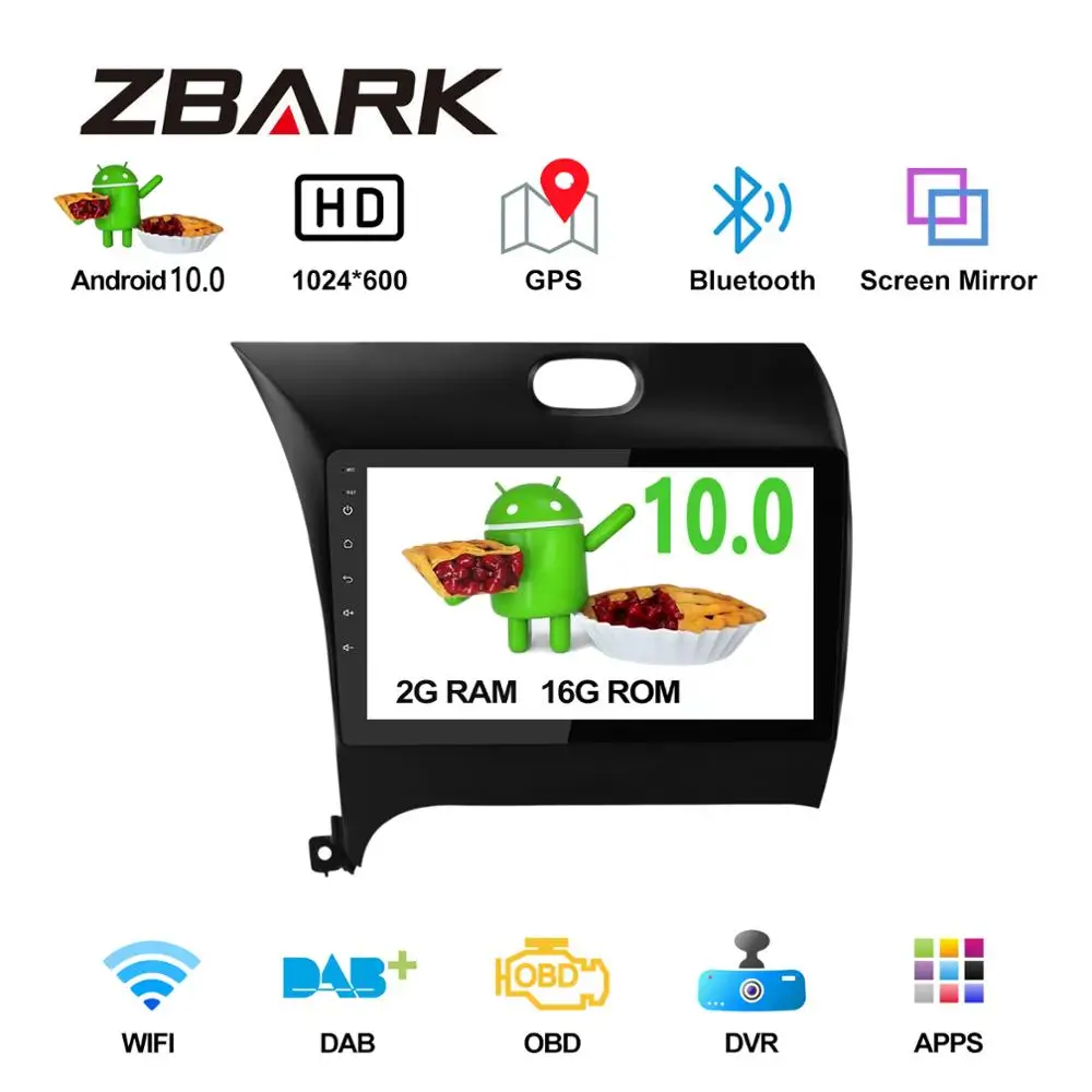 

9 дюймов 2G RAM Android 10,0 Автомобильный мультимедийный стерео радио плеер GPS навигация без DVD для KIA Cerato k3 forte 2013-2016 YHTK031