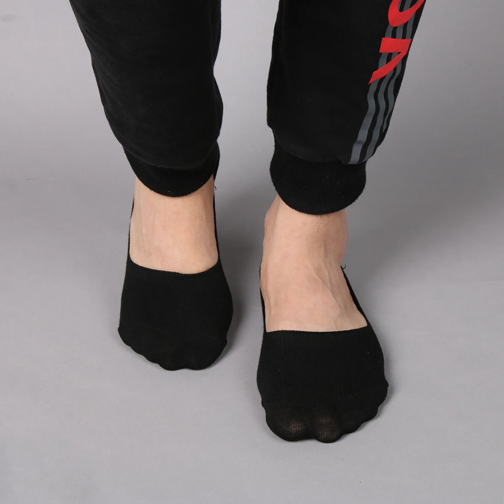 1 пара летних Для мужчин невидимые носки башмачки Нескользящие твердого силикона