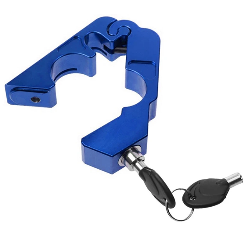 

2Pcs Motorcycle Anti-Theft Lock Bike Handlebar Brake Clutch Security Lock Bicycle Accessories Blue & Gold