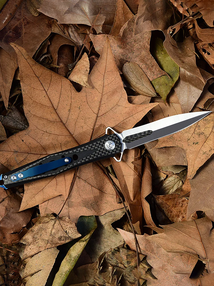 Отправка тактический охотничий складной нож для выживания D2 лезвие с копьем