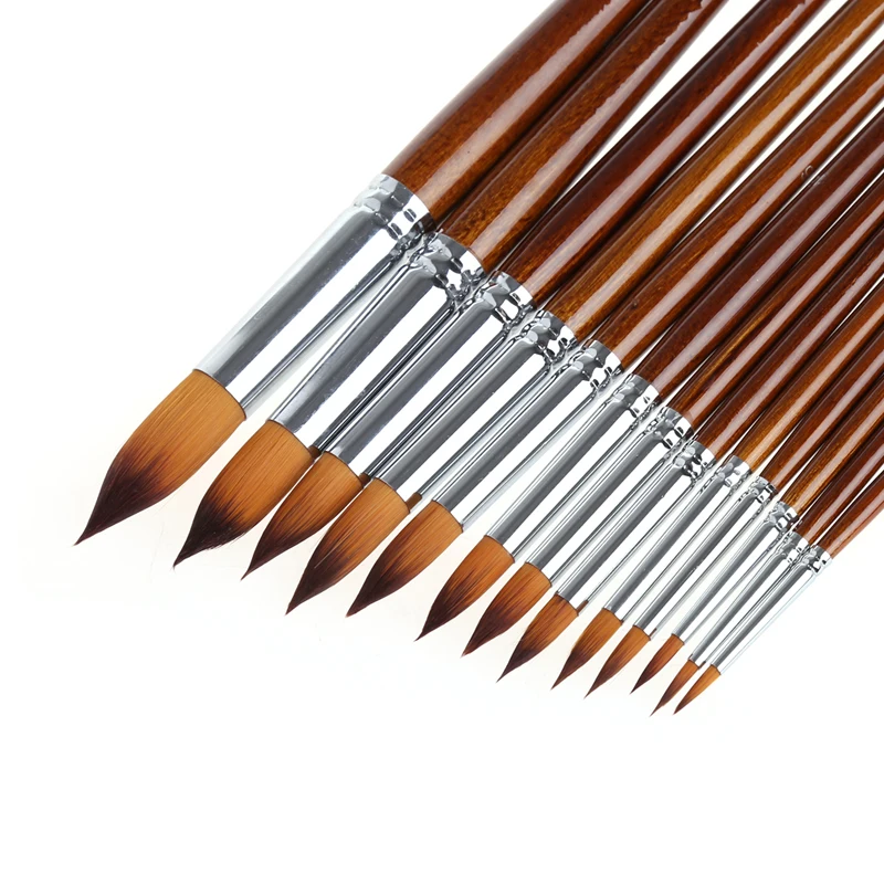 

Artist Paint Brush Set 13Pcs Nylon Hair Watercolor Acrylic Oil Painting Drawing Art Supplies Brush Stationery