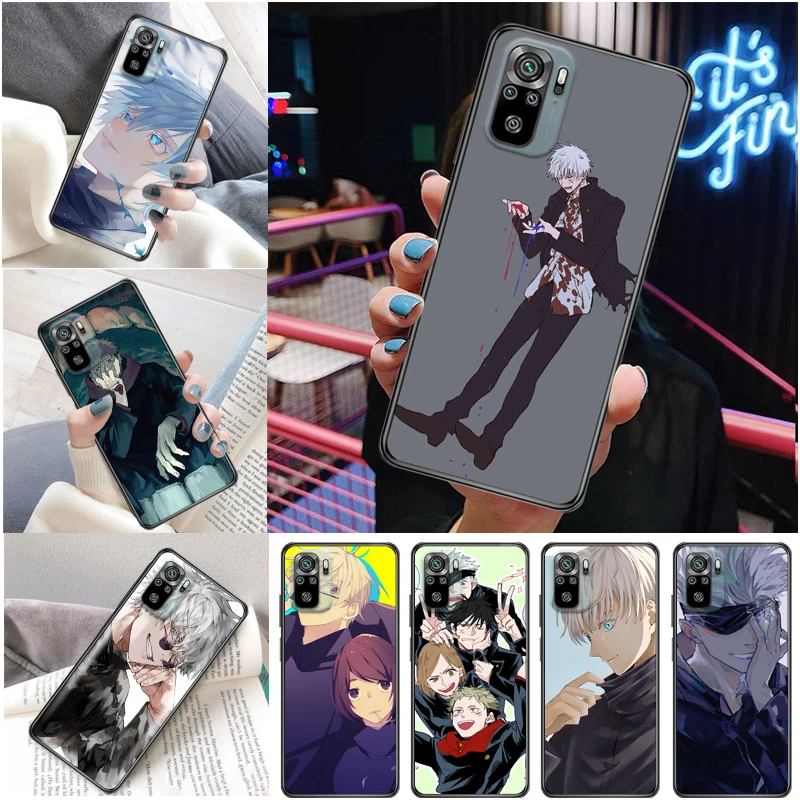 

Jujutsu Kaisen Sukuna Fushiguro Megumi Satoru Gojo Yuji Itadori Phone Case For Xiaomi Redmi Note 10 10T Pro 5G Back Cover Coque
