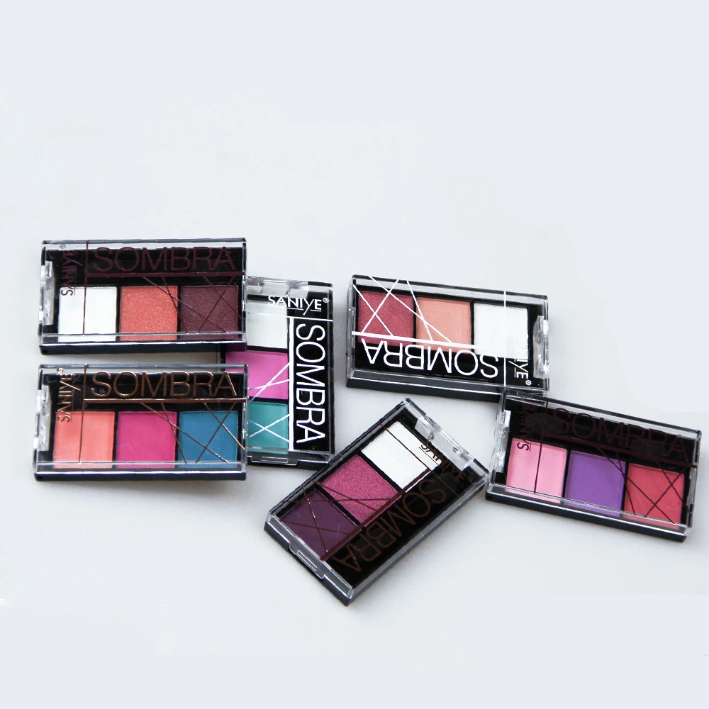 SANIYE блеск 3 цвета водонепроницаемый Минеральные тени для век Палитра Портативный