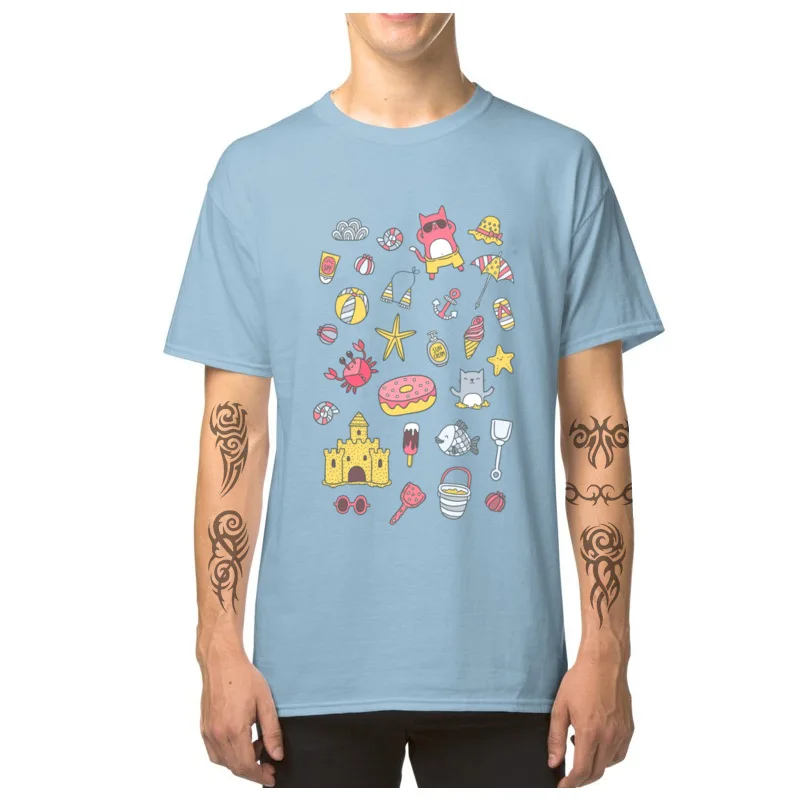 Футболка мужская с принтом кошки хлопок 100% круглый вырез короткий рукав