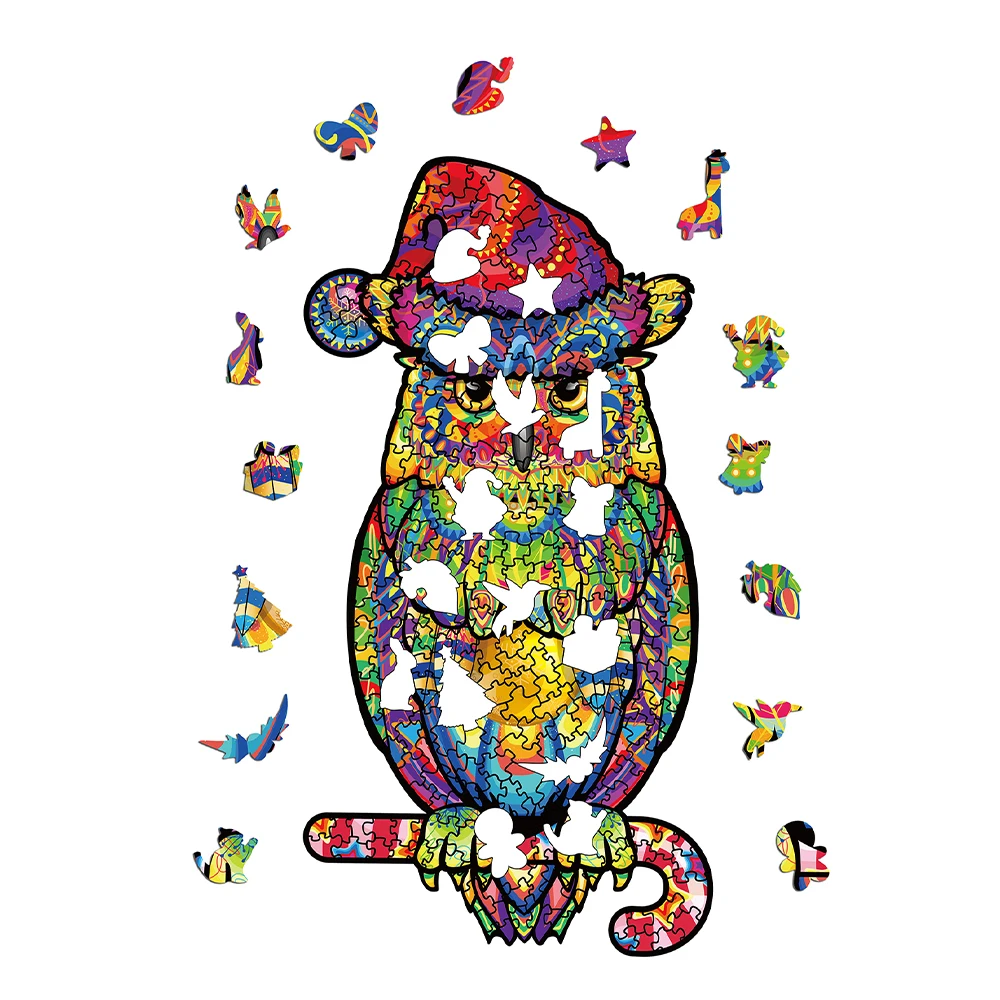 

Christmas Series Unique Animal 3D Wooden Puzzle Adult Jigsaw Puzzle Gift Wrapping Box Puzzle Children Wooden Christmas Toy Gifts