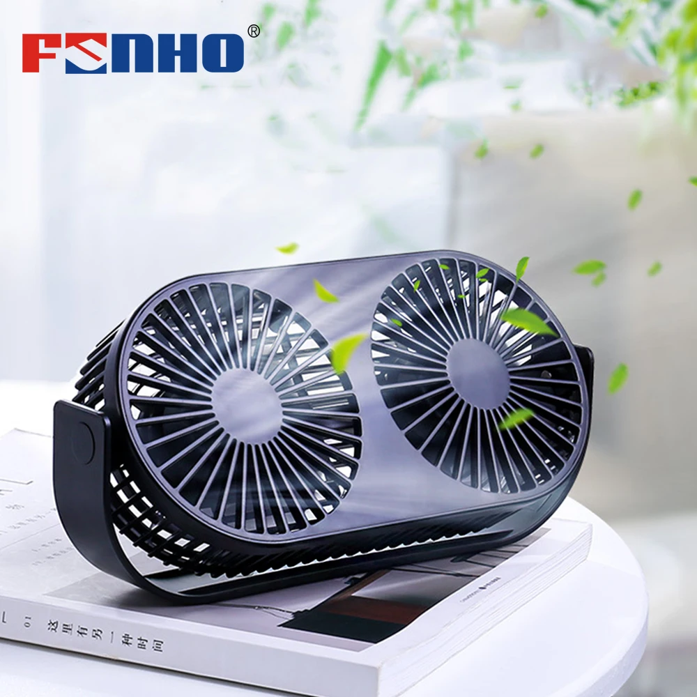 Мини вентилятор FUNHO USB с двойной головкой оригинальный домашний офисный кулер