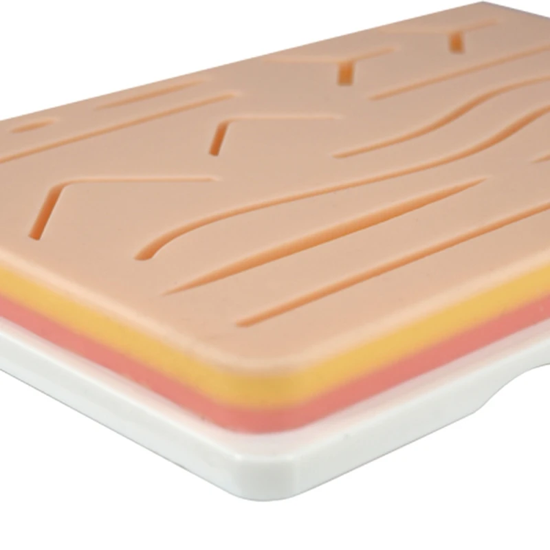 Multi-Wound Suture Module Silicone Practice Simulation Skin Block |