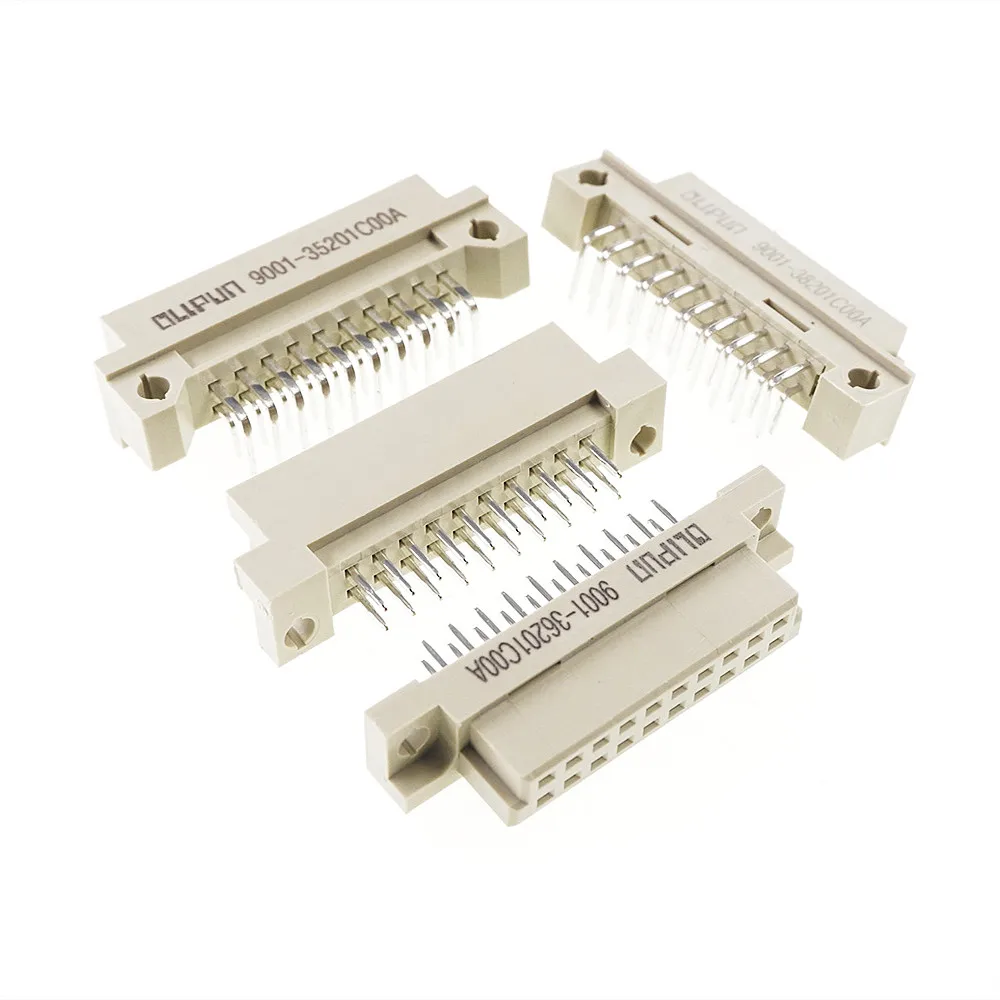 5Pcs DIN 41612 Connector 2 Rows 20 Pin Din Plug Header Male Pins Right Angle Through Hole 2x10 20Pin Pitch 2.54mm DIP | Обустройство