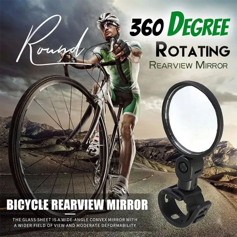 360 Degree Rotating Rearview Mirror Bicycle Mirror 360 Degree Rotate MTB Road Bike Rearview Handlebar Mount Flexible Safety Cycl