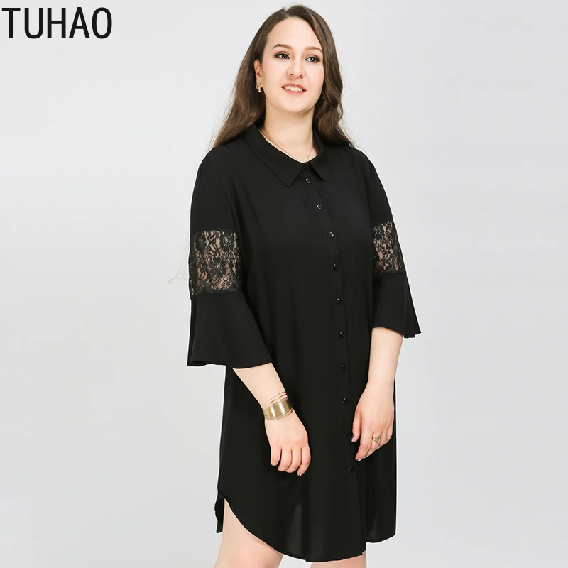 Блузка женская кружевная черная/розовая батальных размеров 4XL/5XL | Женская одежда