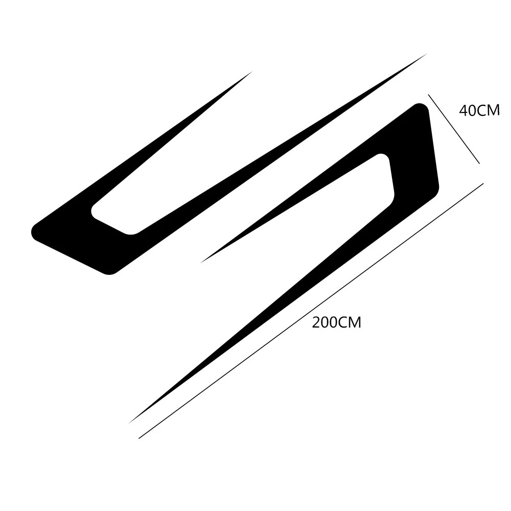 Забавная наклейка на автомобиль 2 шт. в полоску боковой части автомобиля