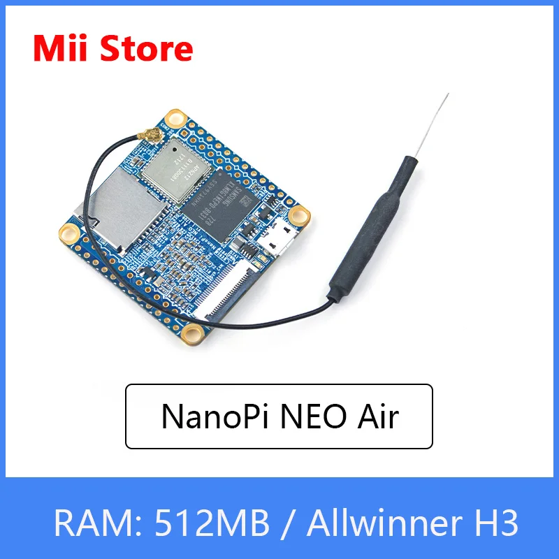 Макетная плата NanoPi NEO Air IoT 512 МБ ОЗУ Wi Fi и Bluetooth 8 ГБ/32 ГБ eMMC Allwinner H3 четырёхъядерный