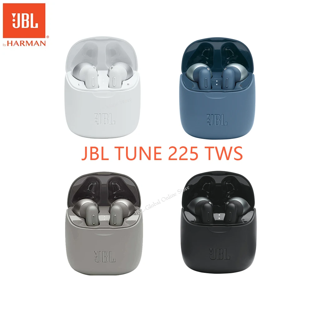 

JBL TUNE 225 TWS True Wireless Bluetooth Earphones JBL T225 TWS Stereo Earbuds Bass Sound with Mic Official Headphones Headset